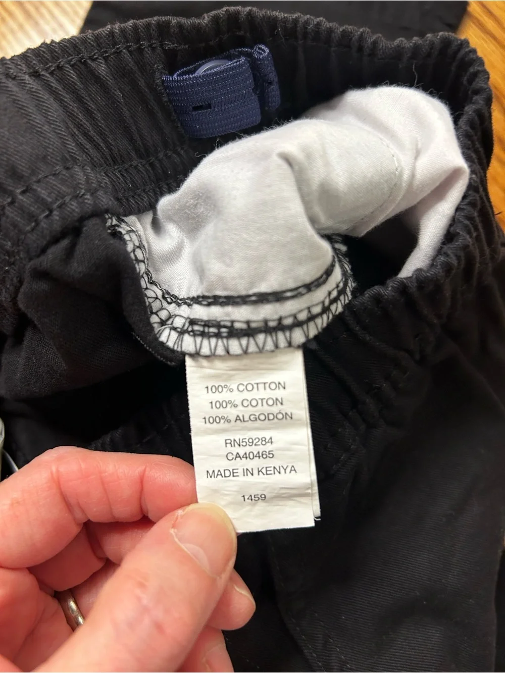 The Children's Place Black Cargo Pants with Elastic Waist